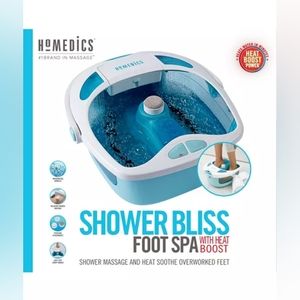 NEW | Homemedics Shower Bliss Foot Spa with Heat | Foot Massager